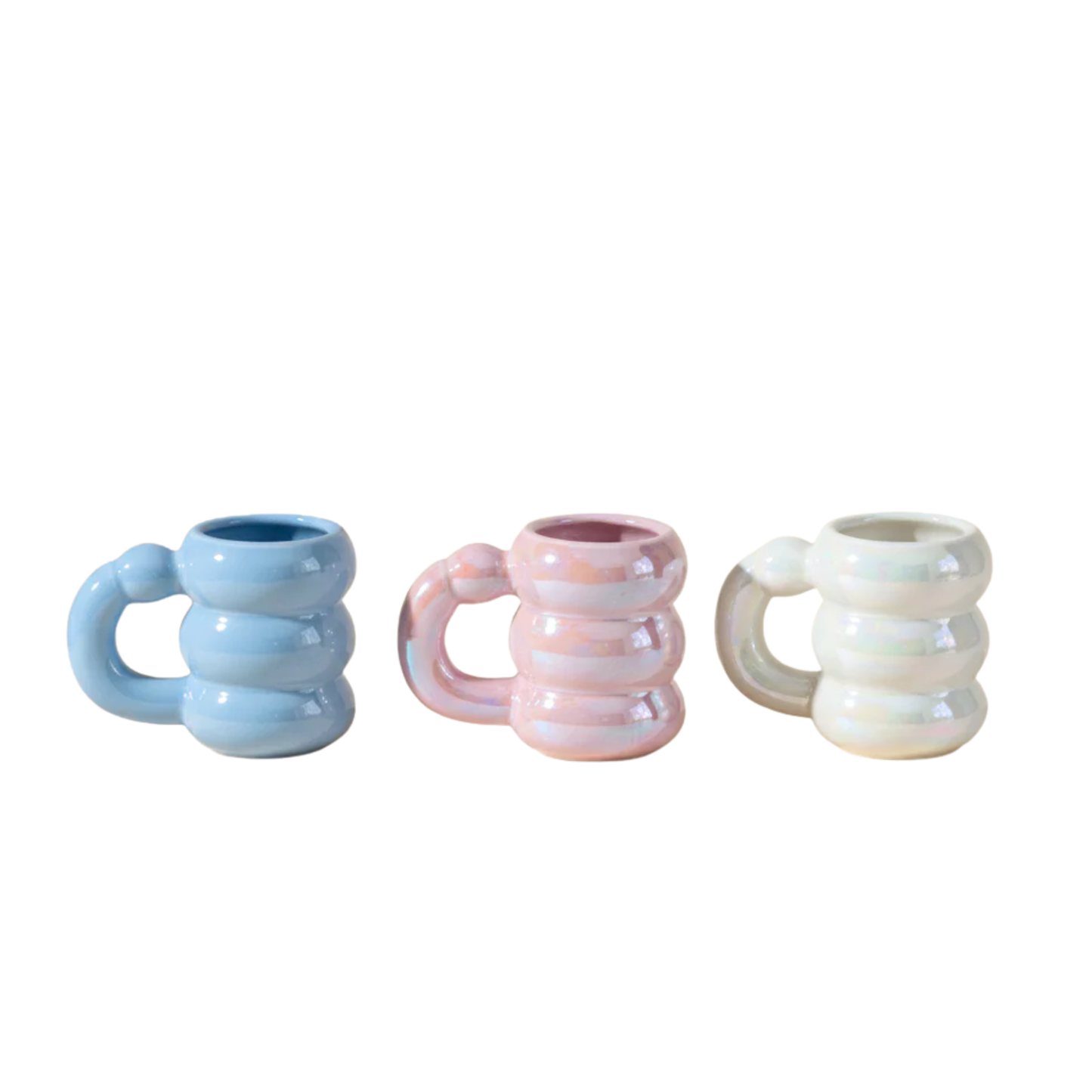 Ivore Group Ceramic Circle Bubble Mugs in Various Colours