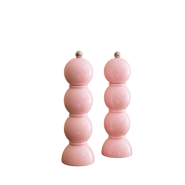 Addison Ross Bobbin Salt & Pepper Grinder in Pale Pink