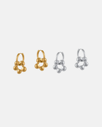Big Metal London Rita Daisy Hoop Earrings in Silver or Gold Plated
