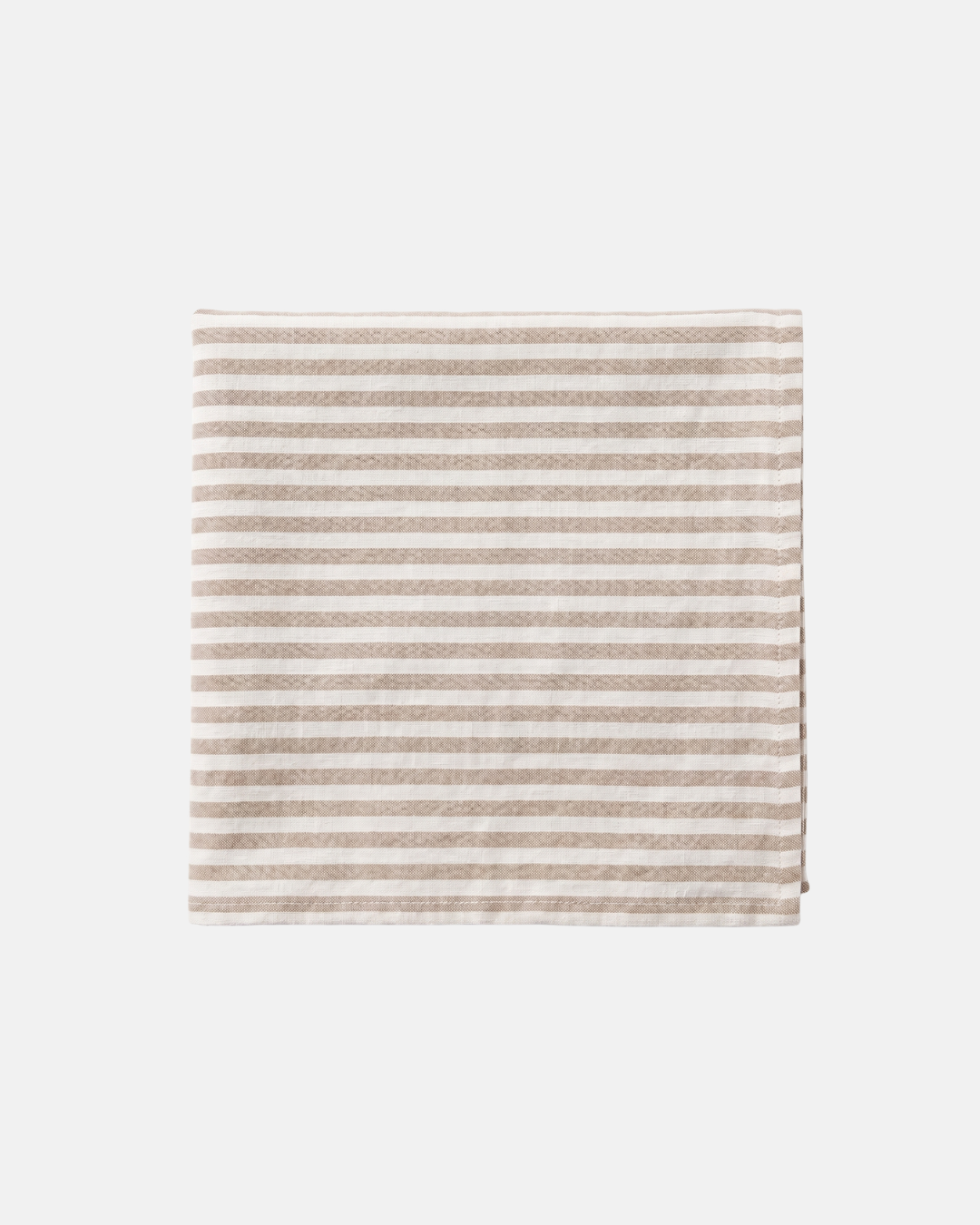 Ellenvale Interiors 100% Cotton Ruffle Edge Tablecloth in Brown Stripe