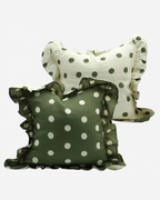 Amuse La Bouche Spotted Ruffle Cushion in Cinnamon
