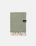 TBCo Recycled Wool Knee Blanket in Olive Herringbone