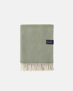 TBCo Recycled Wool Knee Blanket in Olive Herringbone