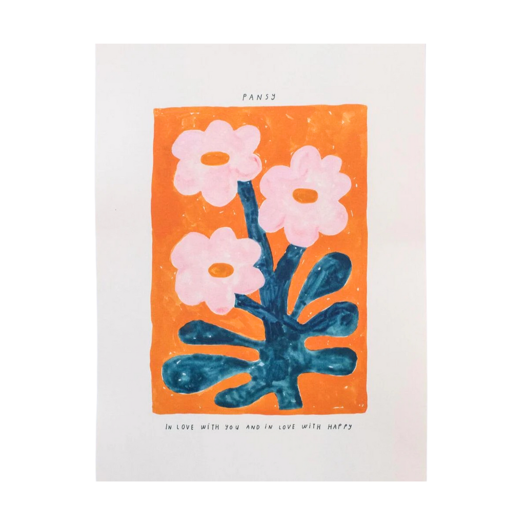 Giant Pansy 'In Love With You' A3 Wall Art Print