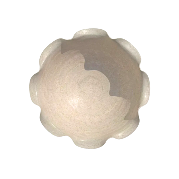 Jess Ellis Glazed Frilly Ceramic Bowl in Two Colours