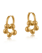 Big Metal London Rita Daisy Hoop Earrings in Silver or Gold Plated