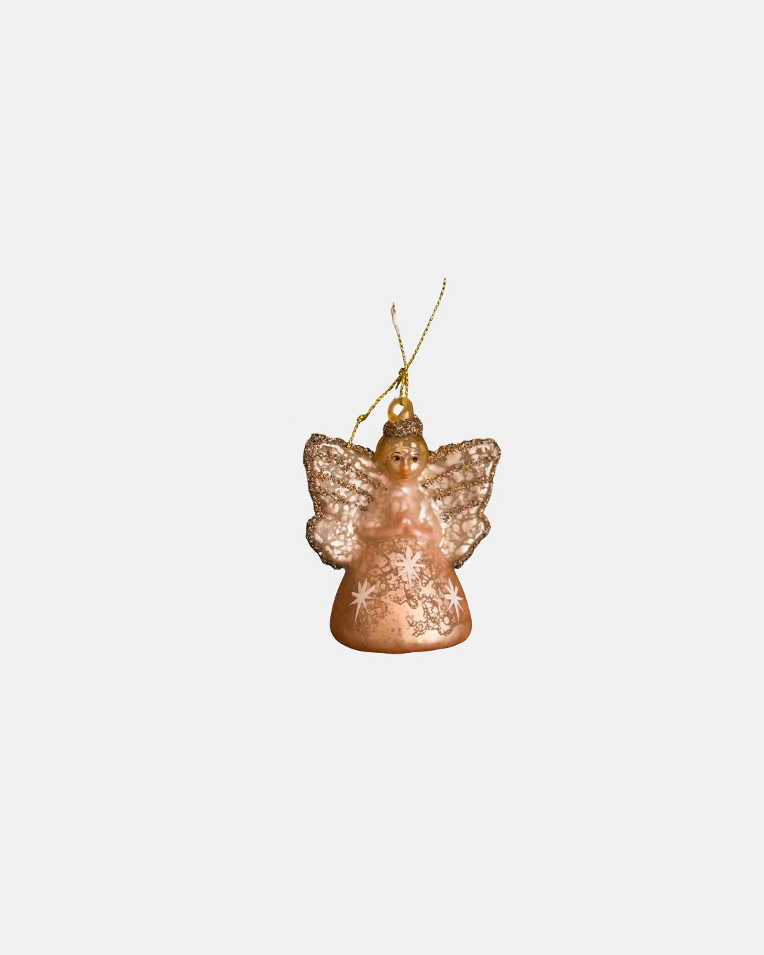 Bloomingville Sparkly Glass Angel Christmas Ornament