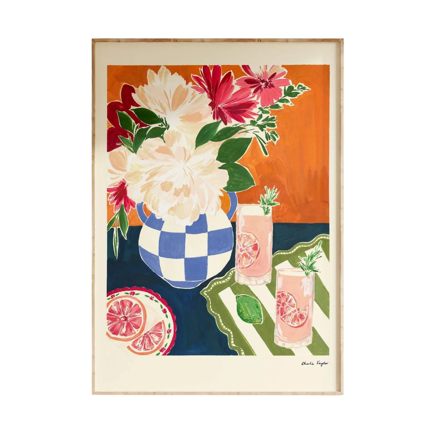 Charlie Taylor Peonies & Palomas A4 or A3 Print