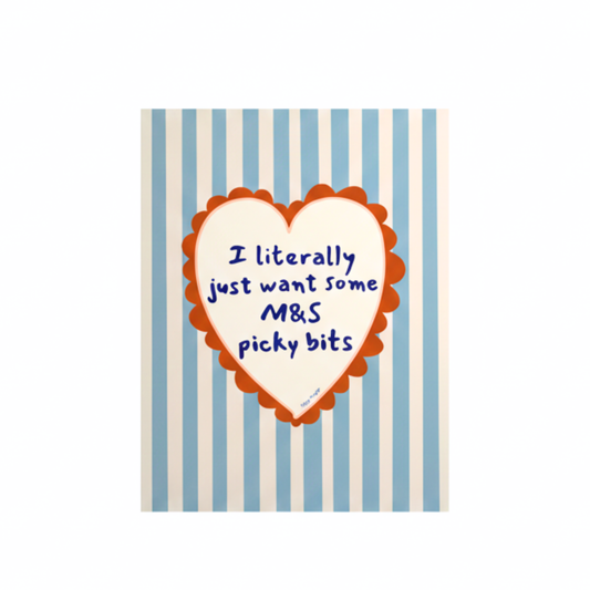 Poppy Illustrates 'M&S Picky Bits' Print in A5