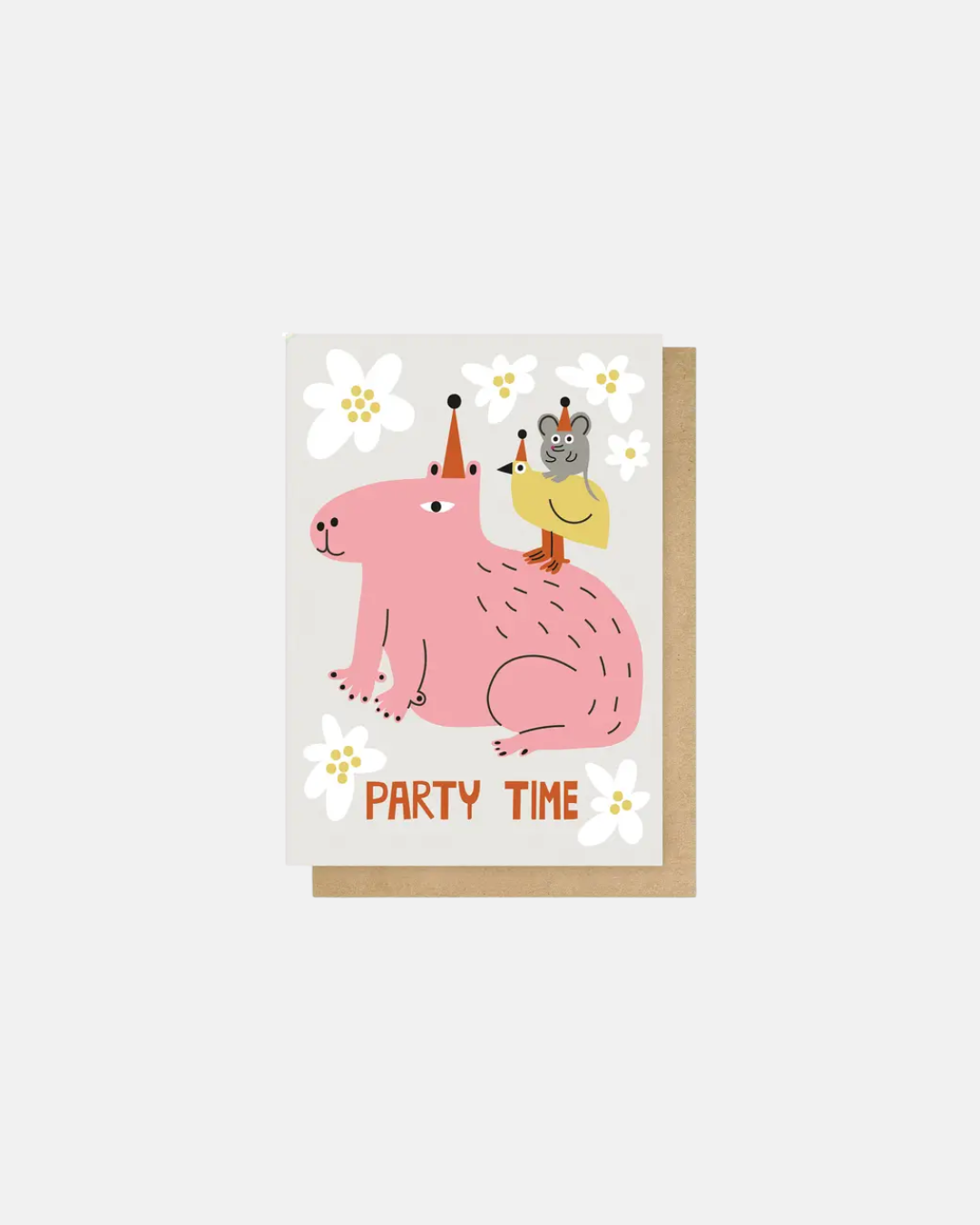 East End Prints Party Capybara Greeting Card