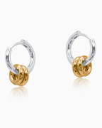 Big Metal London Mafalda Two Tone Earrings in Gold or Silver