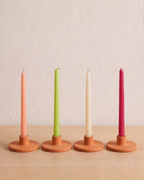 Coconut Wax Taper Candle in Various Colours