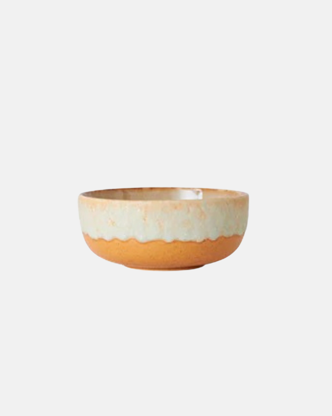 HKLIVING 70's Ceramic Tapas Bowl Cream Orange