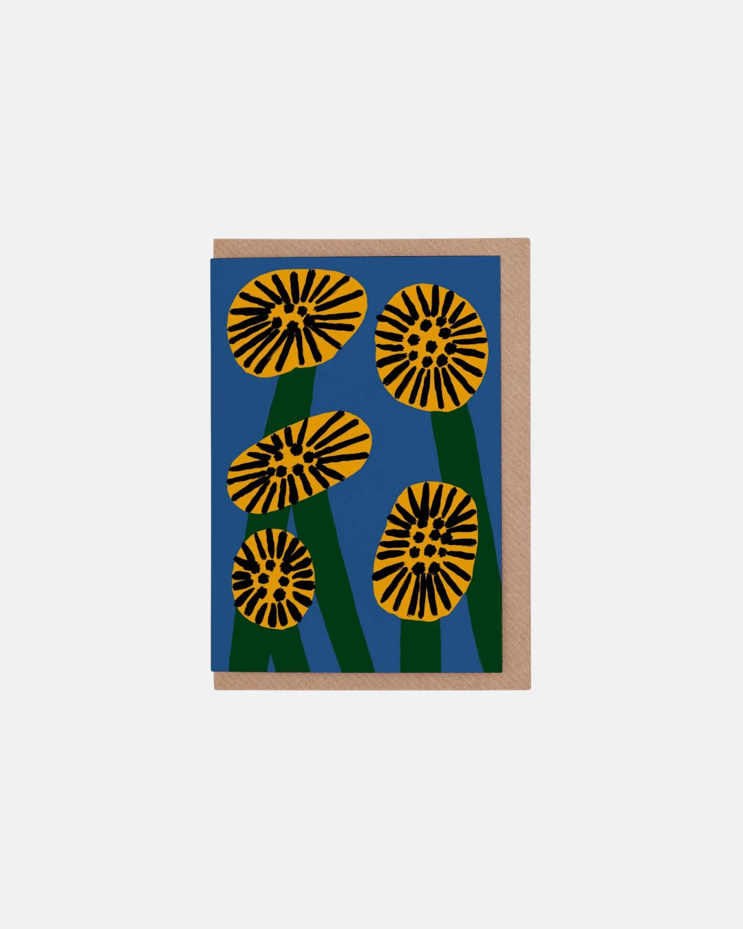 Marcello Velho Memphis Yellow Flowers Greetings Card