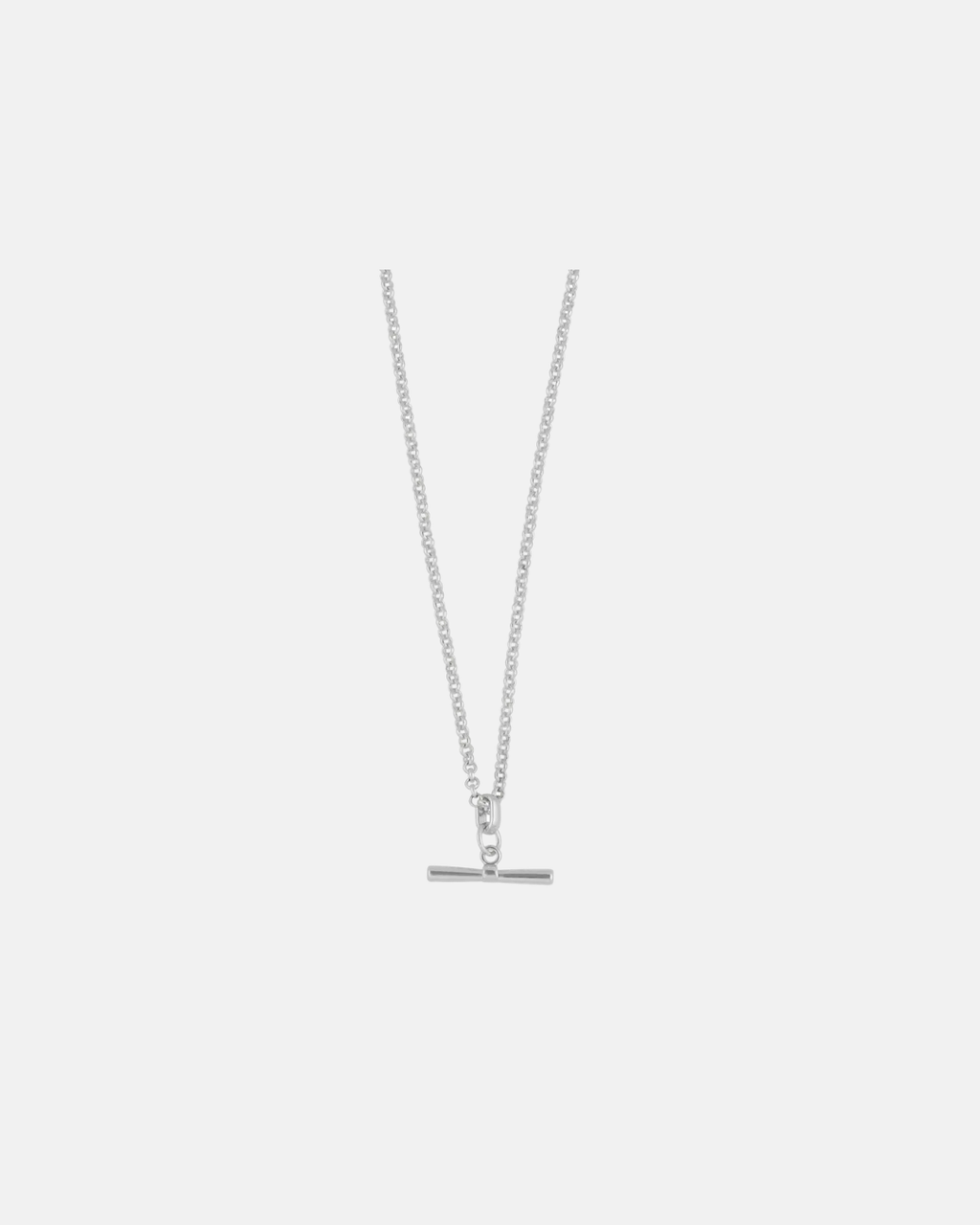 Big Metal London Octavia T-bar Necklace in Silver or Gold Plated
