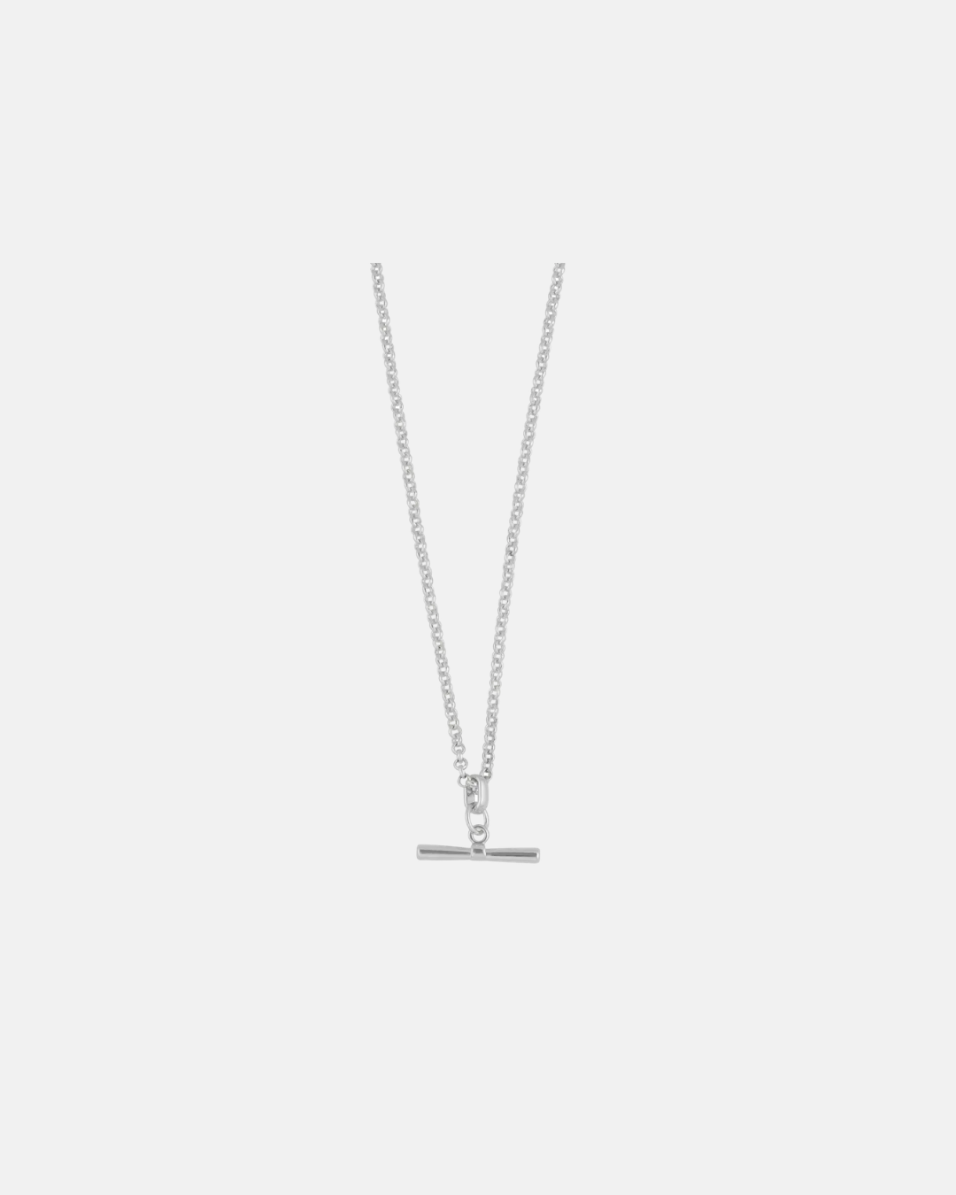 Big Metal London Octavia T-bar Necklace in Silver or Gold Plated