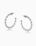 Big Metal London Louise Ball Hoop Earrings in Gold or Silver
