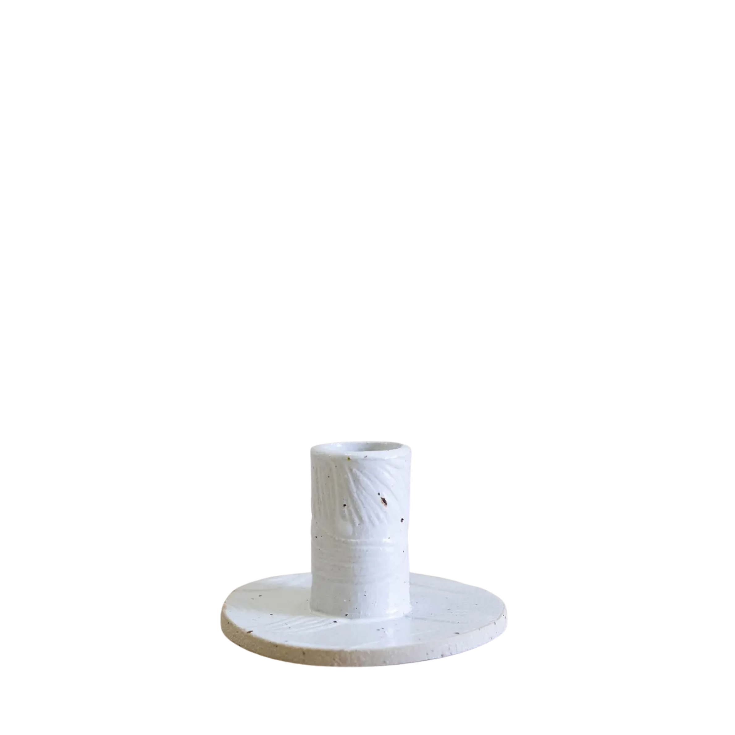 KP Studio Handmade Ceramic Candlestick Holder in Natural