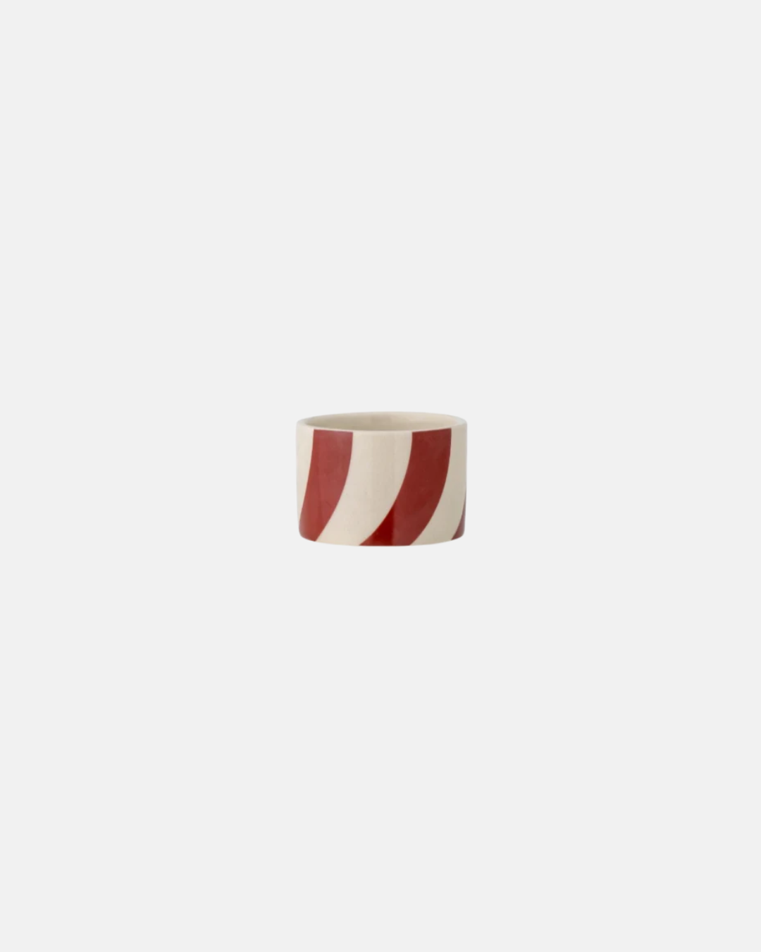 Bloomingville Ceramic Red and White Striped Tea Light Votive
