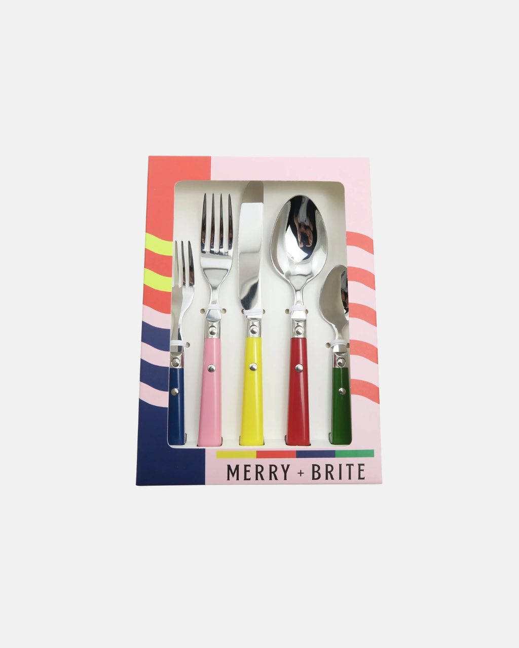 Merry and Bright Vintage Inspired Colourful Cutlery Set