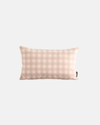 SG Hogar Gingham Cotton Cushion in Soft Beige
