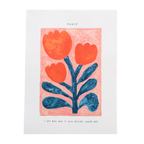 Giant Pansy 'It Gets Better Everyday' Wall Art Print in A3