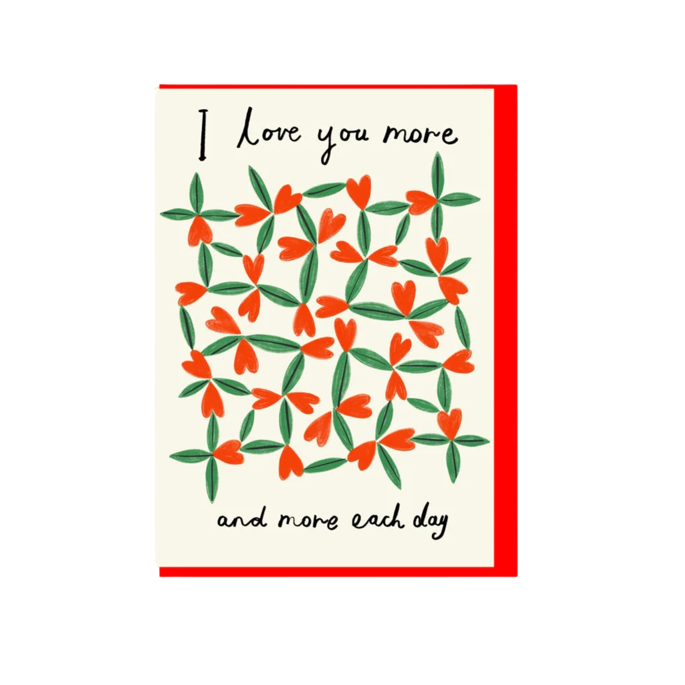 Kitty Kenda 'I love you more and more each day' Valentines Day Greeting Card