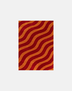 The Rugs Joli Red and Orange Waves Rug