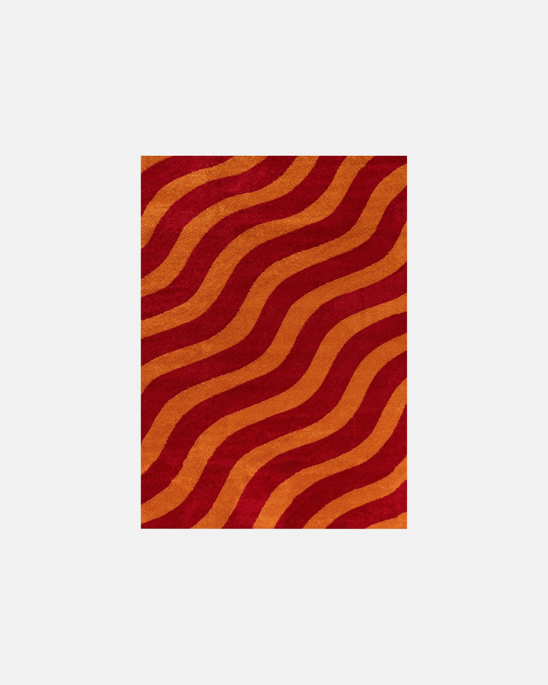 The Rugs Joli Red and Orange Waves Rug