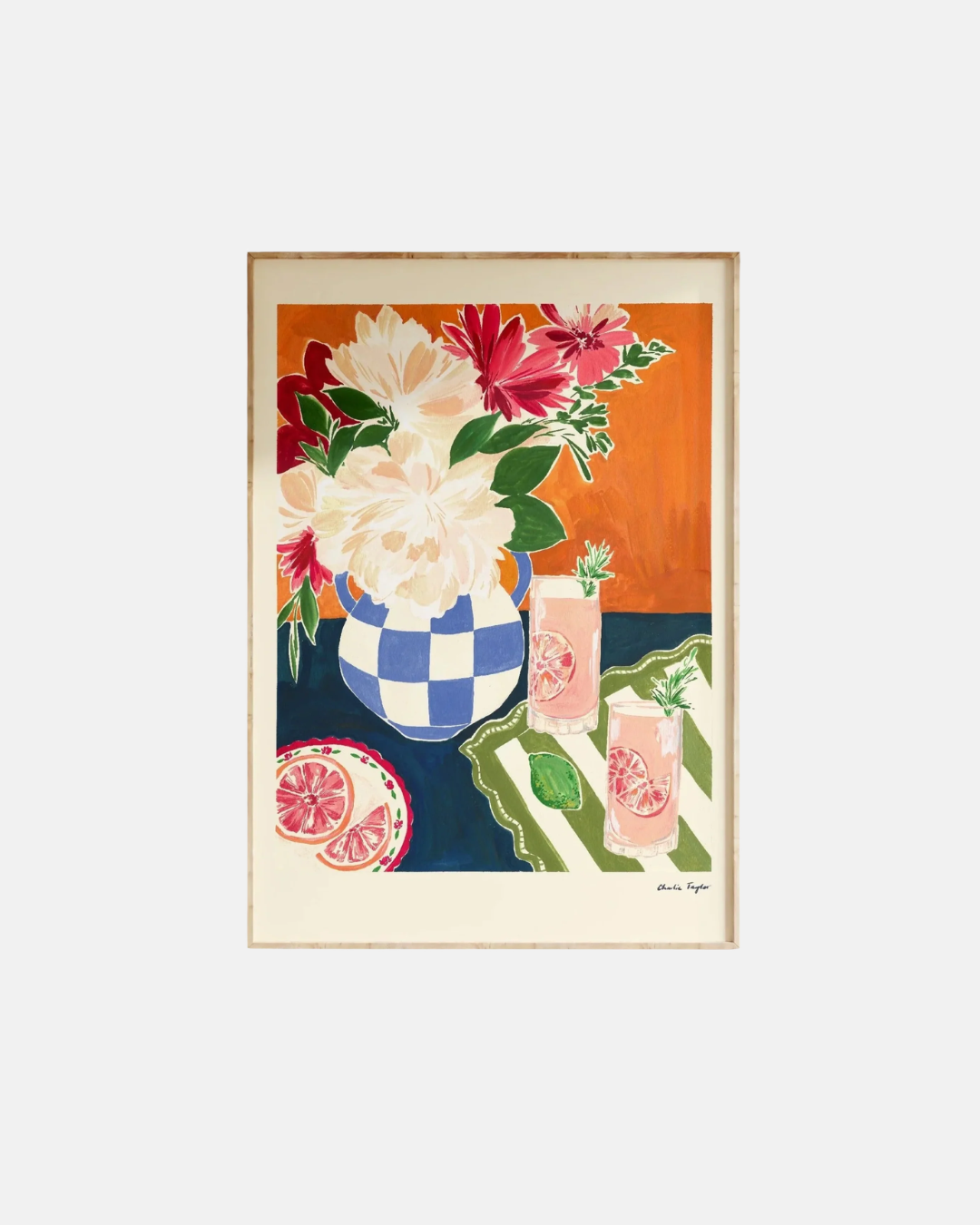 Charlie Taylor Peonies & Palomas Print