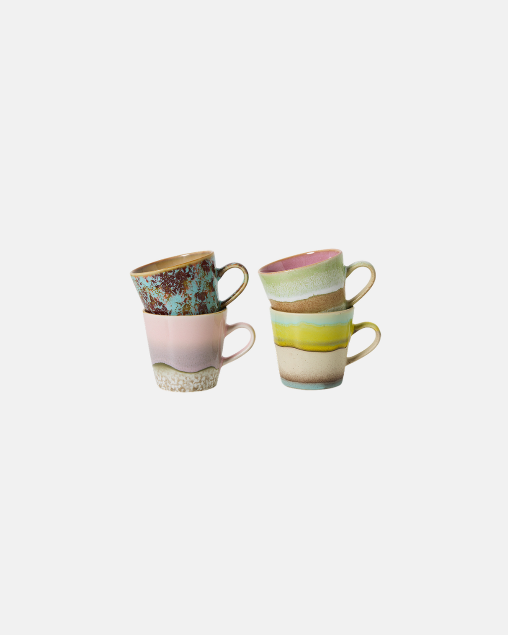 HKLIVING 70s Ceramic Americano Mugs: Rococo