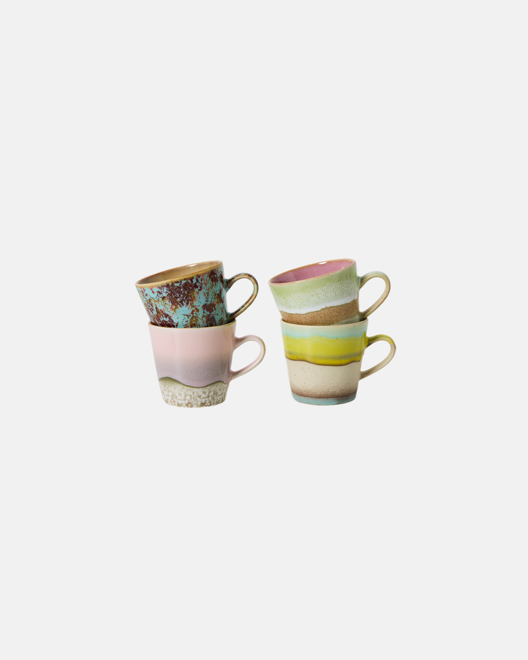 HKLIVING 70s Ceramic Americano Mugs: Rococo