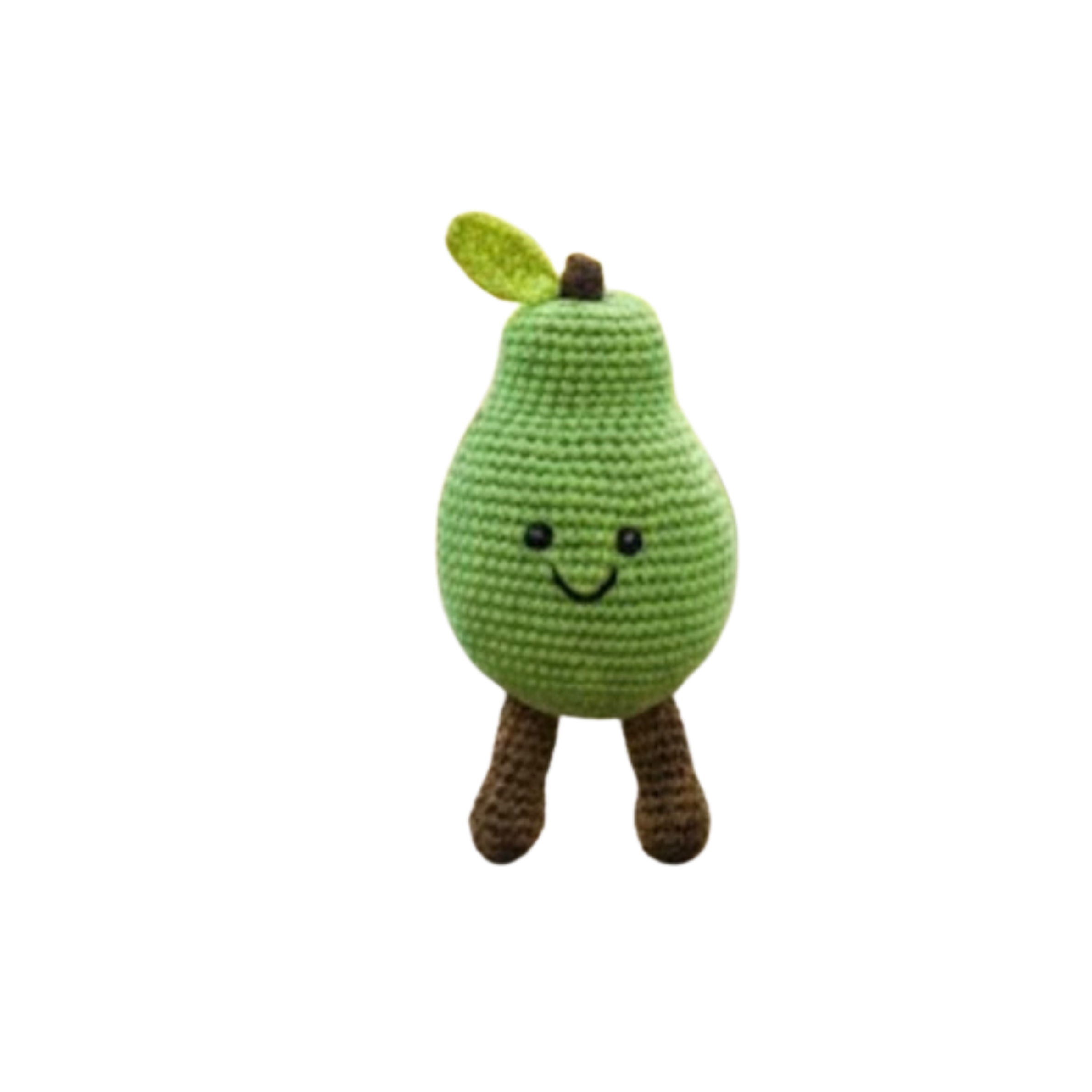 Best Years Organic Cotton Handmade Pear Rattle in Green