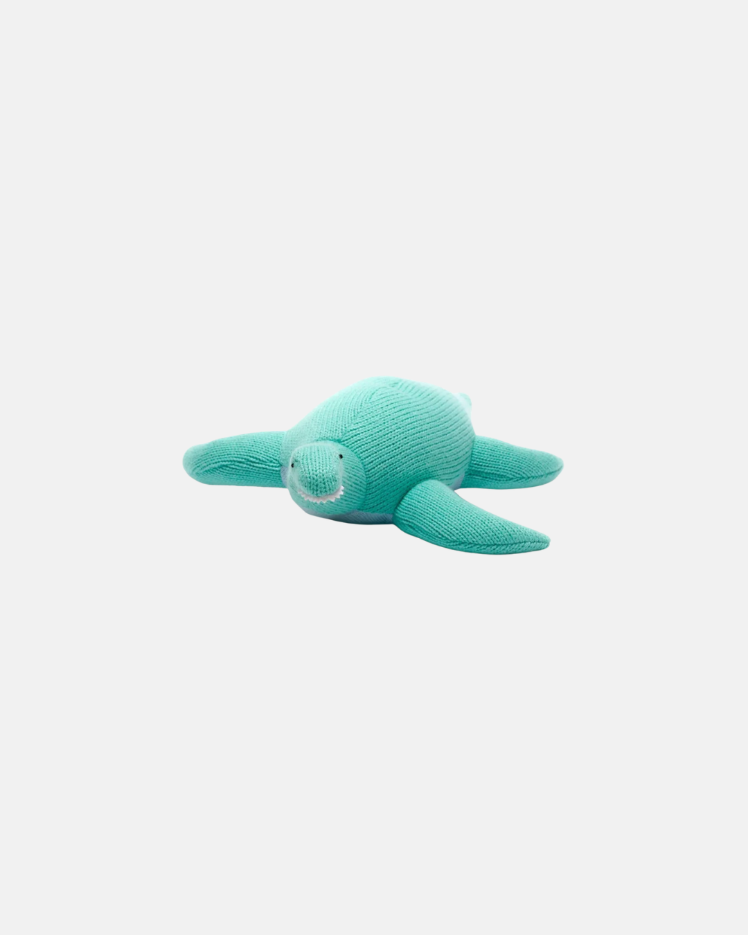 Best Years Knitted Plesiosaurus Dinosaur Baby Rattle in Ice Blue