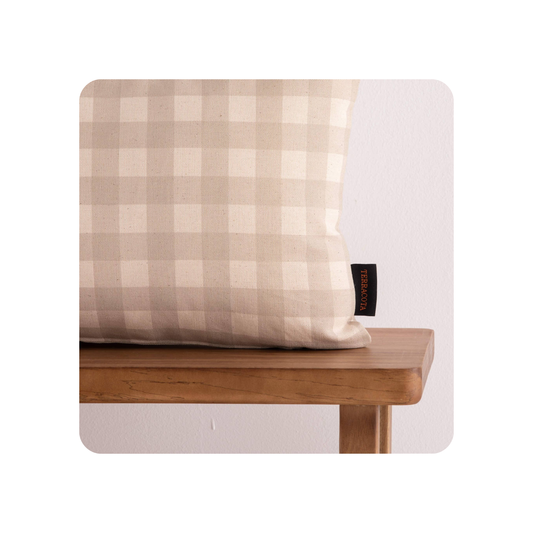SG Hogar Gingham Cotton Cushion