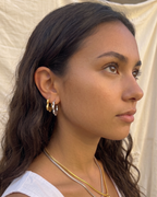 Big Metal London Camille Squiggle Hoop Earrings in Gold or Silver Plated