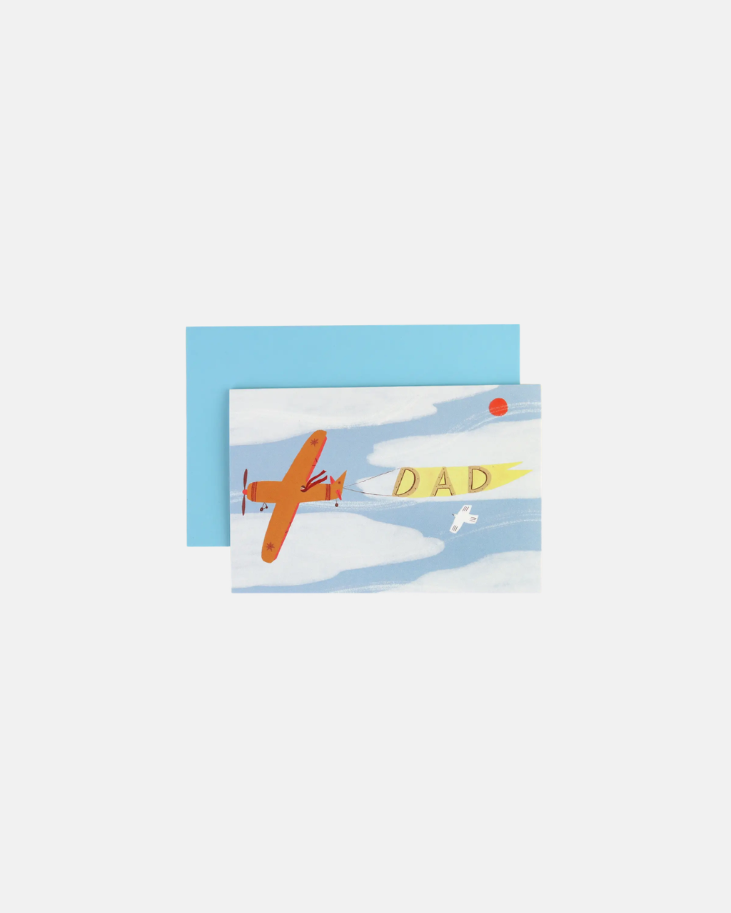 Little Black Cat Vintage Plane Dad Greeting Card