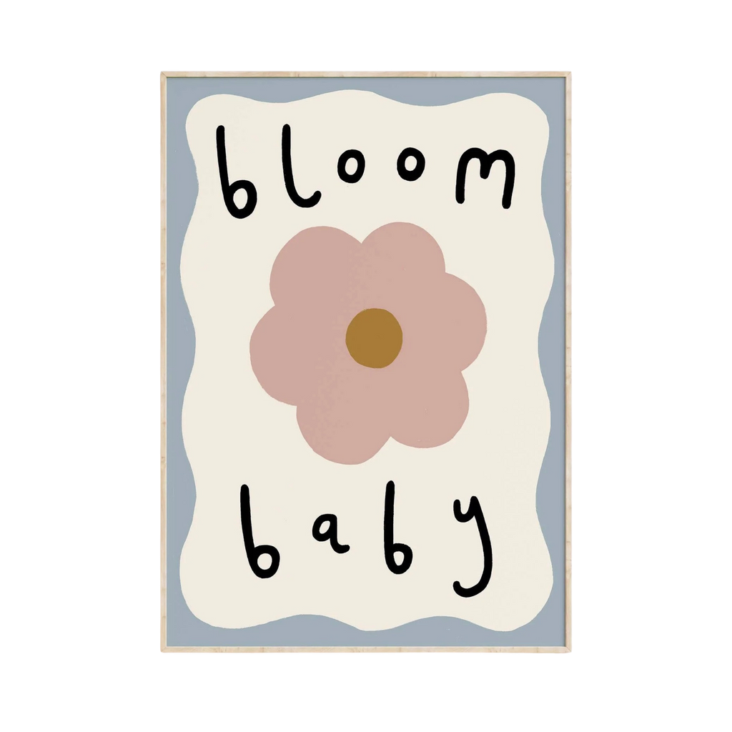 Kitty Makes Bloom Baby Wall Art Print in A4