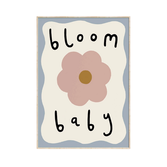 Bloom Baby A4 Wall Art Print by Kitty Makes
