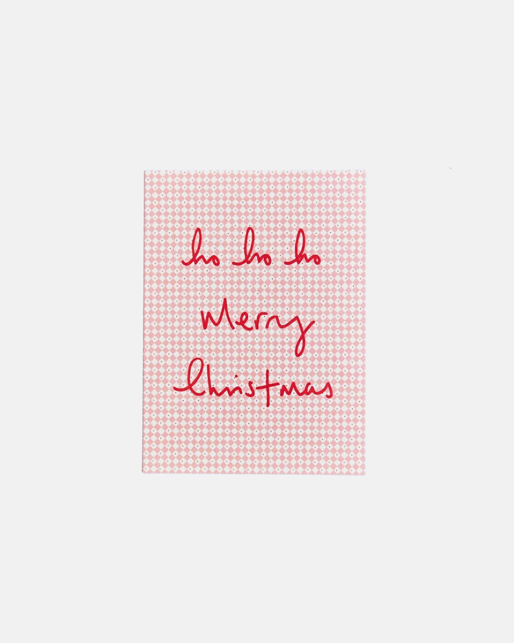 Heather Evelyn Ho Ho Ho Pink Christmas Card