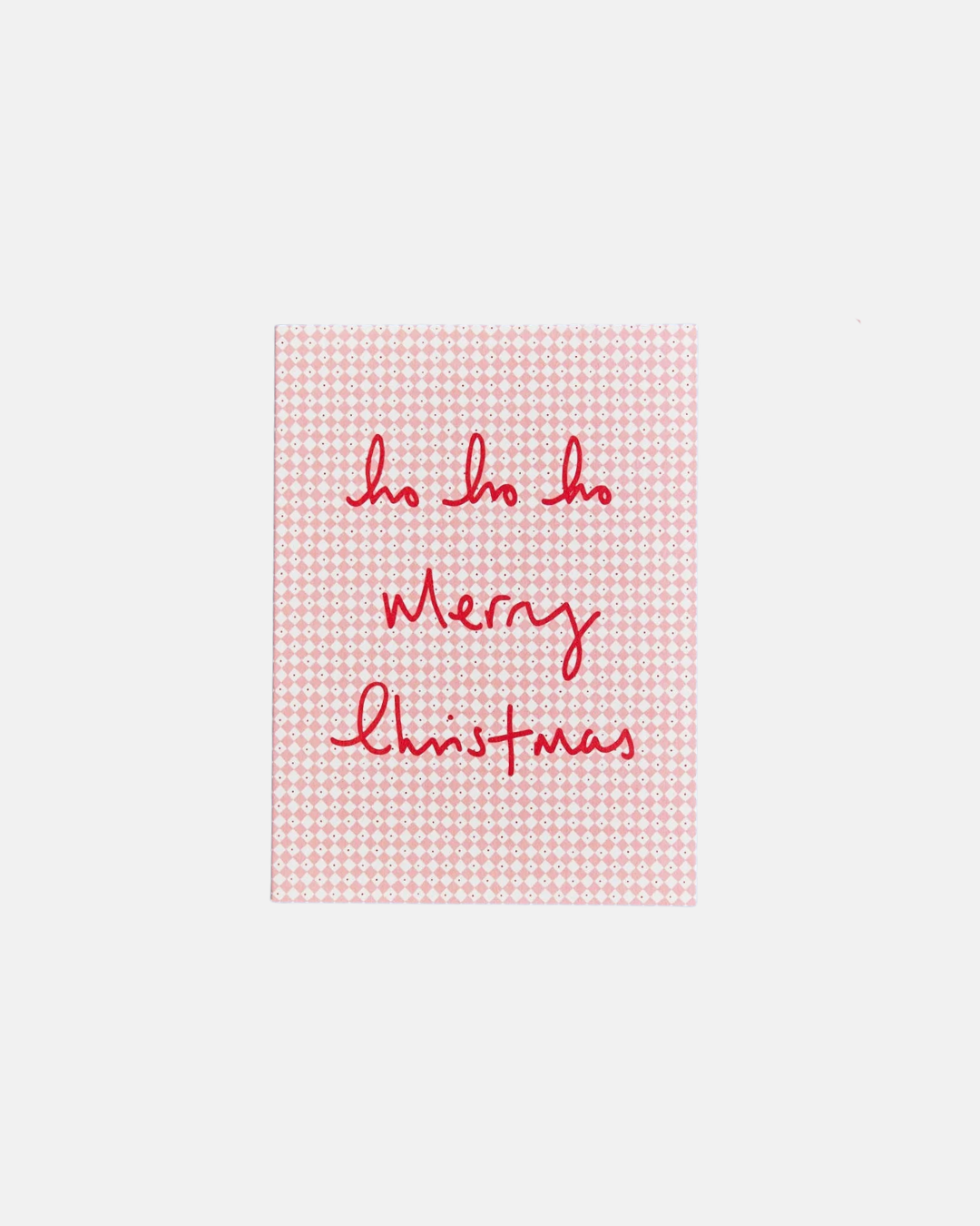 Heather Evelyn Ho Ho Ho Pink Christmas Card