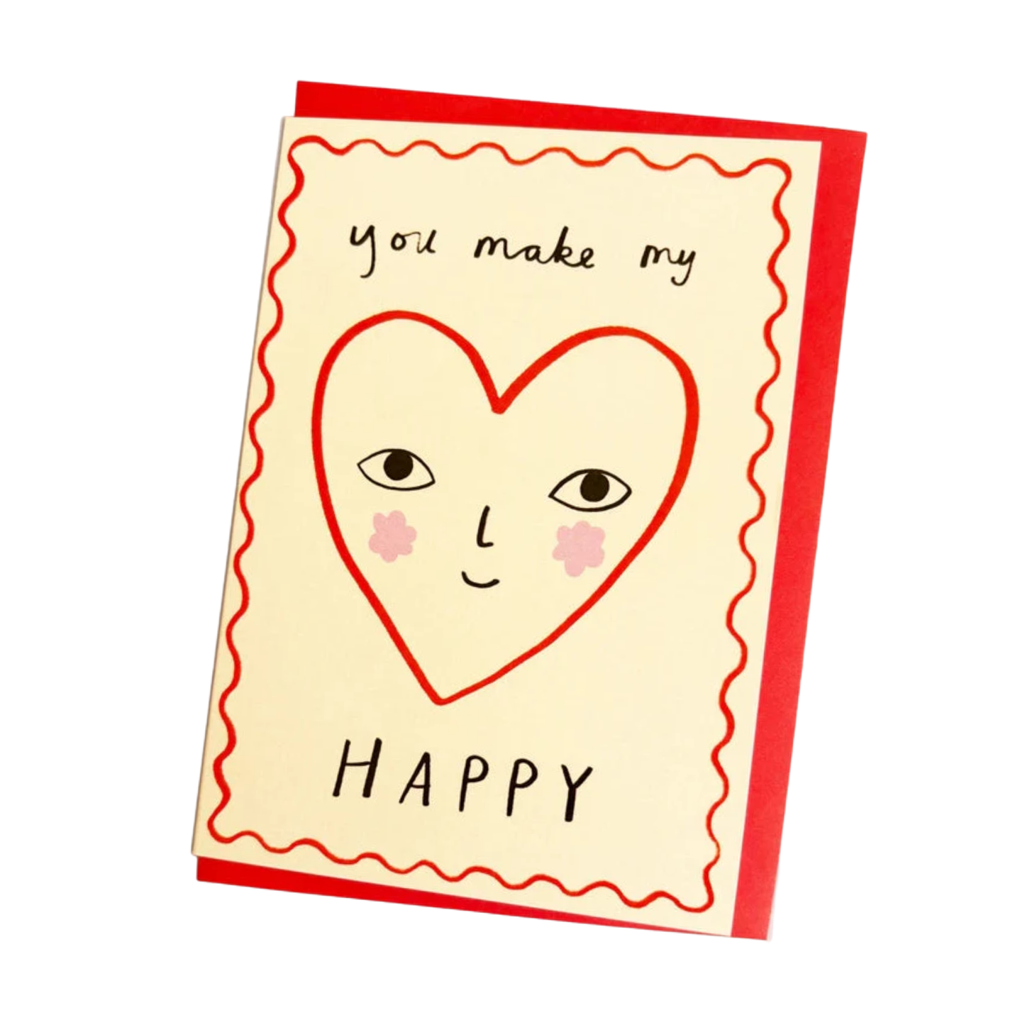 Kitty Kenda 'You make my heart happy' Valentines Day Greeting Card