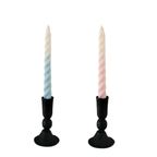 Soie Soy Wax Twirl Taper Candle in Ombre