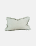 Ellenvale Darcy Ruffle Cotton Cushion Sage Green Stripe
