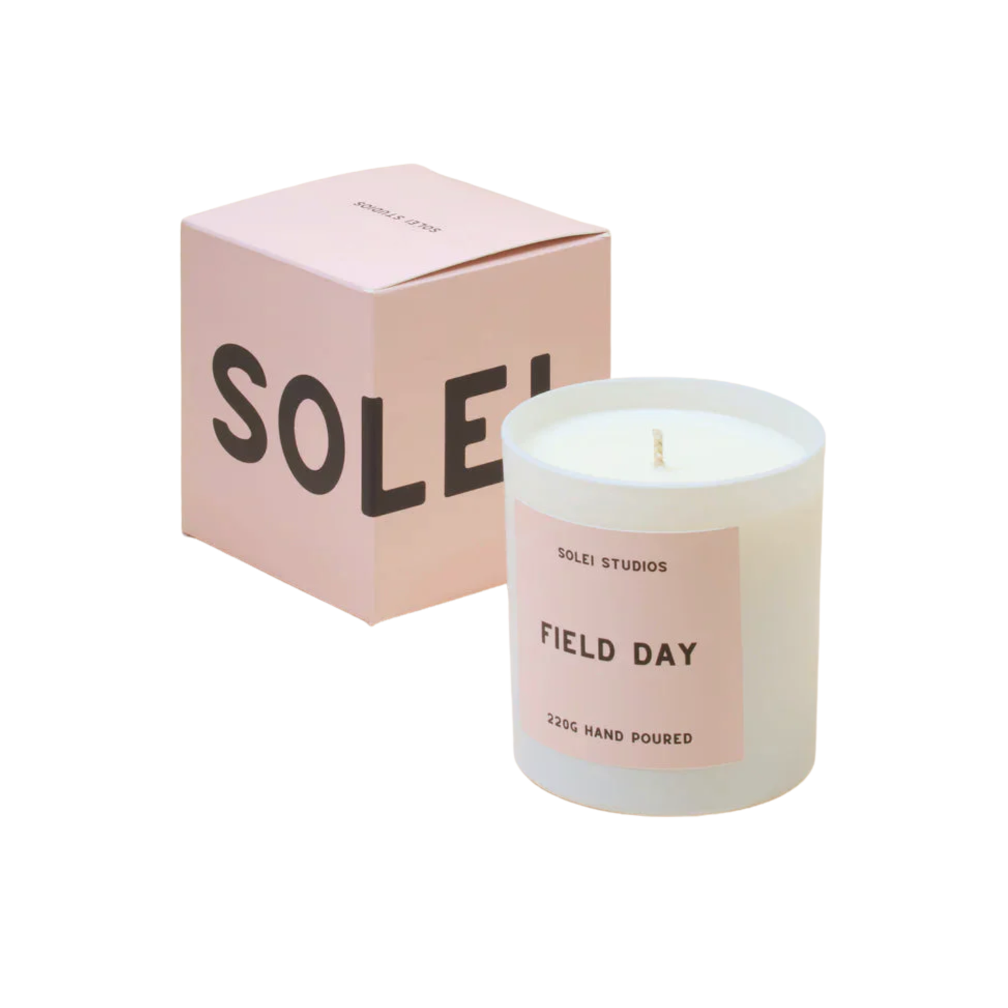 Solei Studios 100% Soy Wax Jar Candle Scented Green Light
