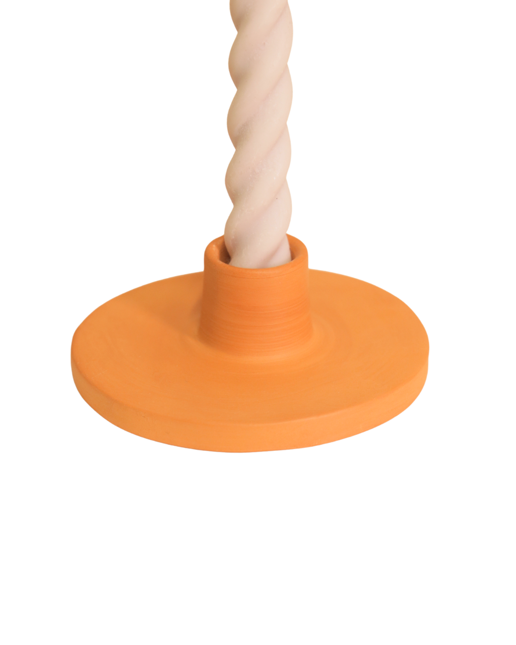 Roca Caus Handmade Taper Candle Holder in Terracotta