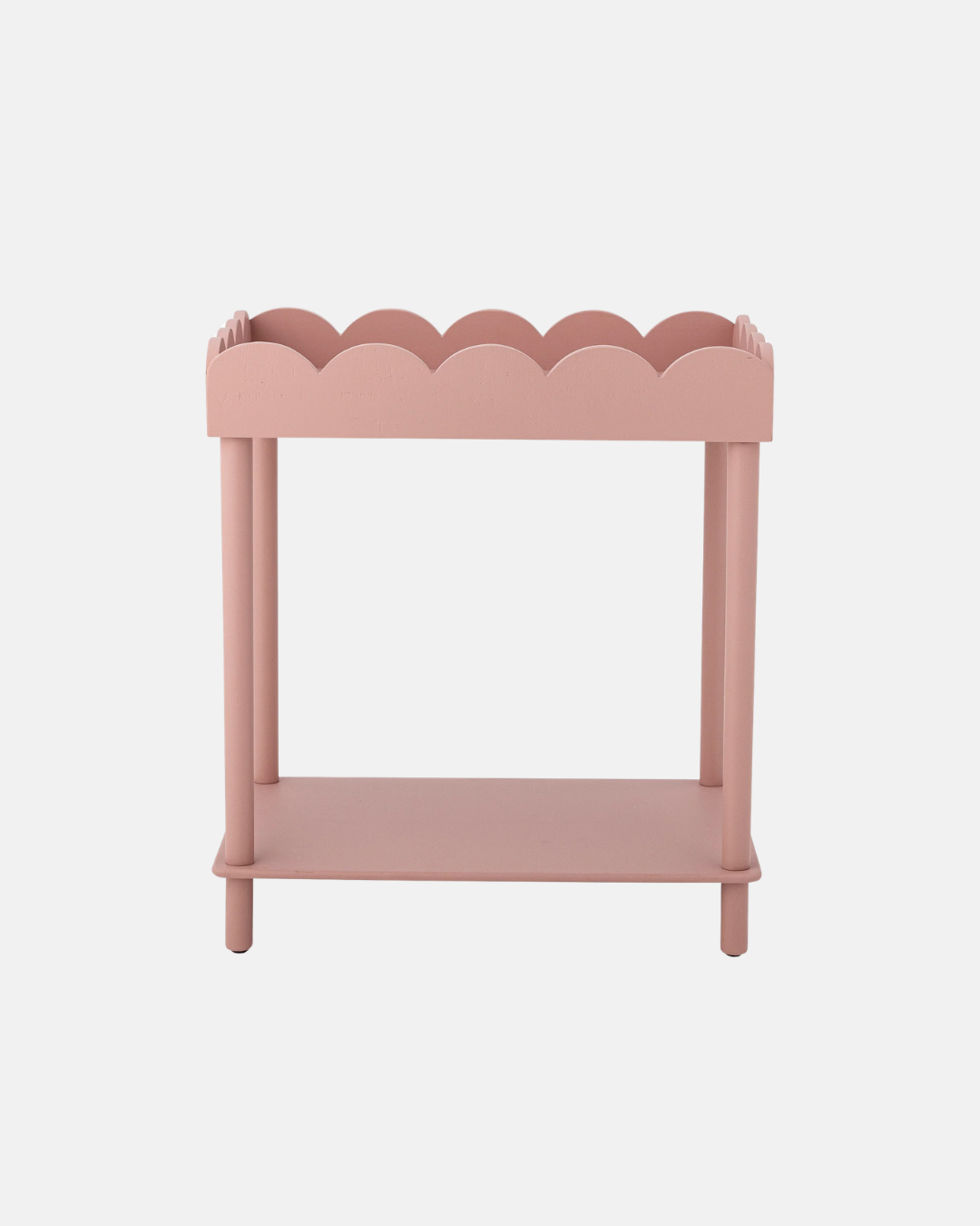 Bloomingville Isola Scalloped Edged Side Table in Pink