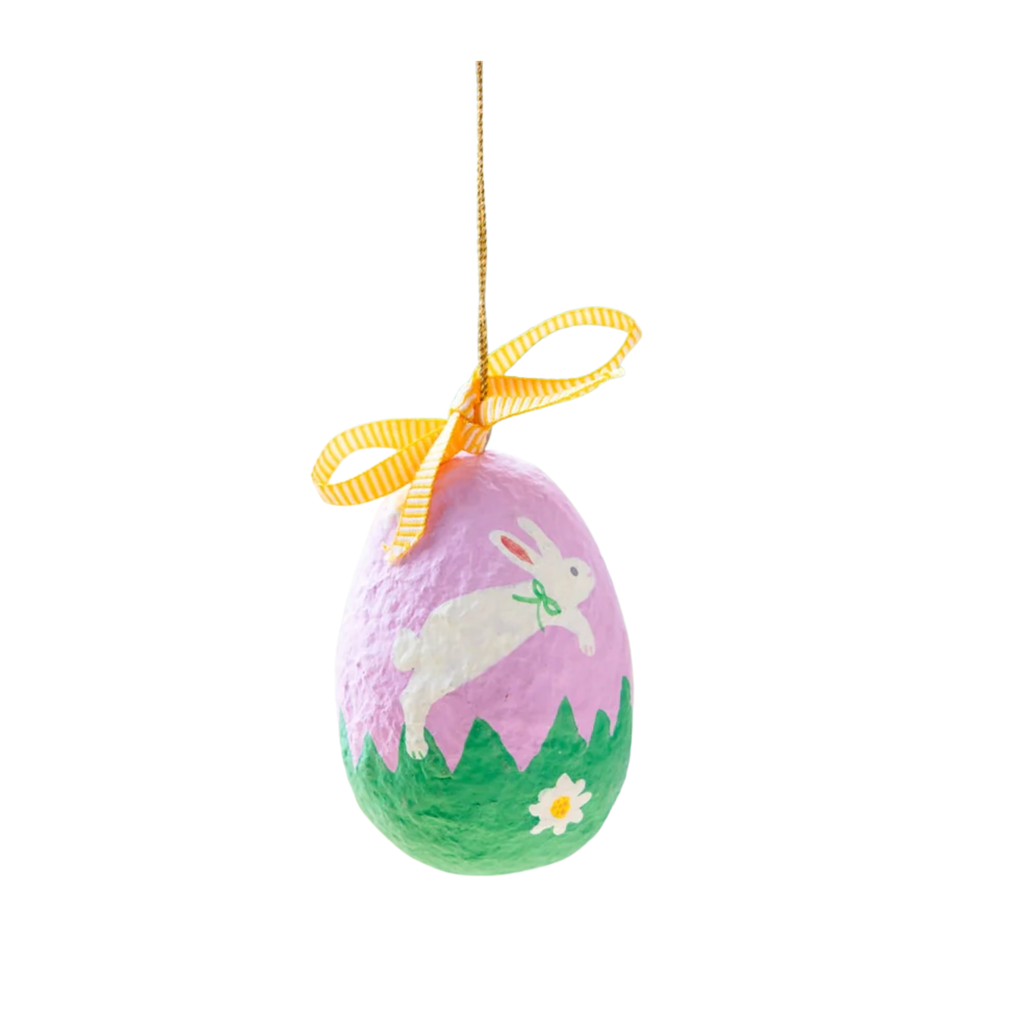 Talking Tables Easter Hanging Egg Decoration in Purple Bunny