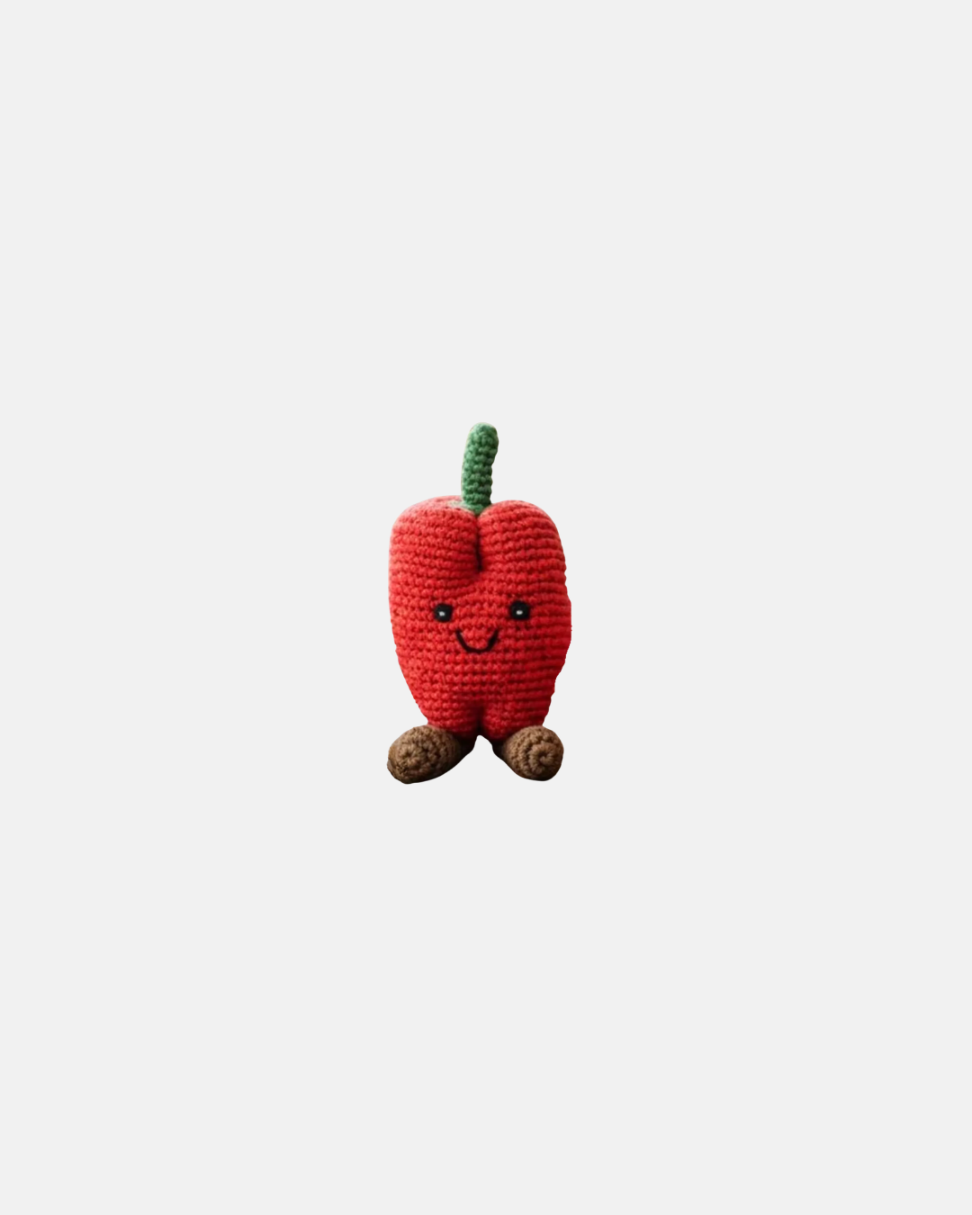 Best Years Organic Cotton Handmade Pepper Rattle in Red