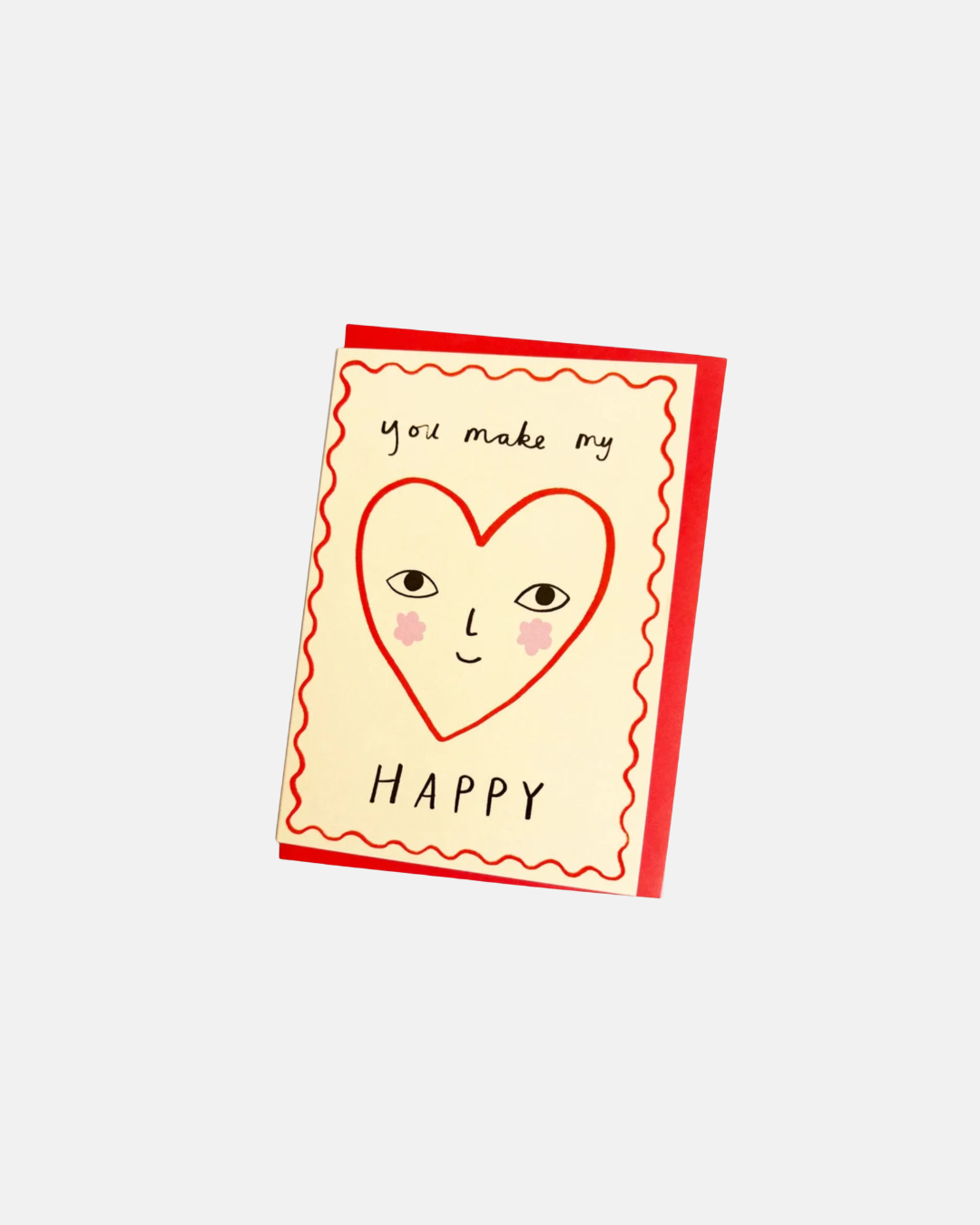 Kitty Kenda 'You make my heart happy' Valentines Day Greeting Card